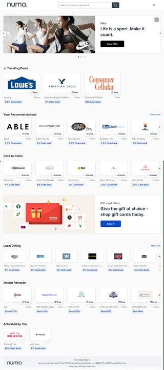 White Label UI main page