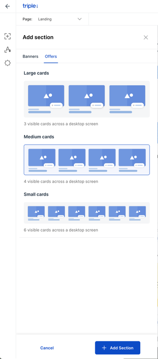 Triple CMS - Add Sections